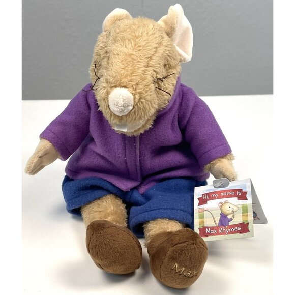 Bunnies by the Bay 12" MAX RHYMES Plush Stuffed Mouse Toy Doll M201811 w/ Tag - Picture 1 of 9